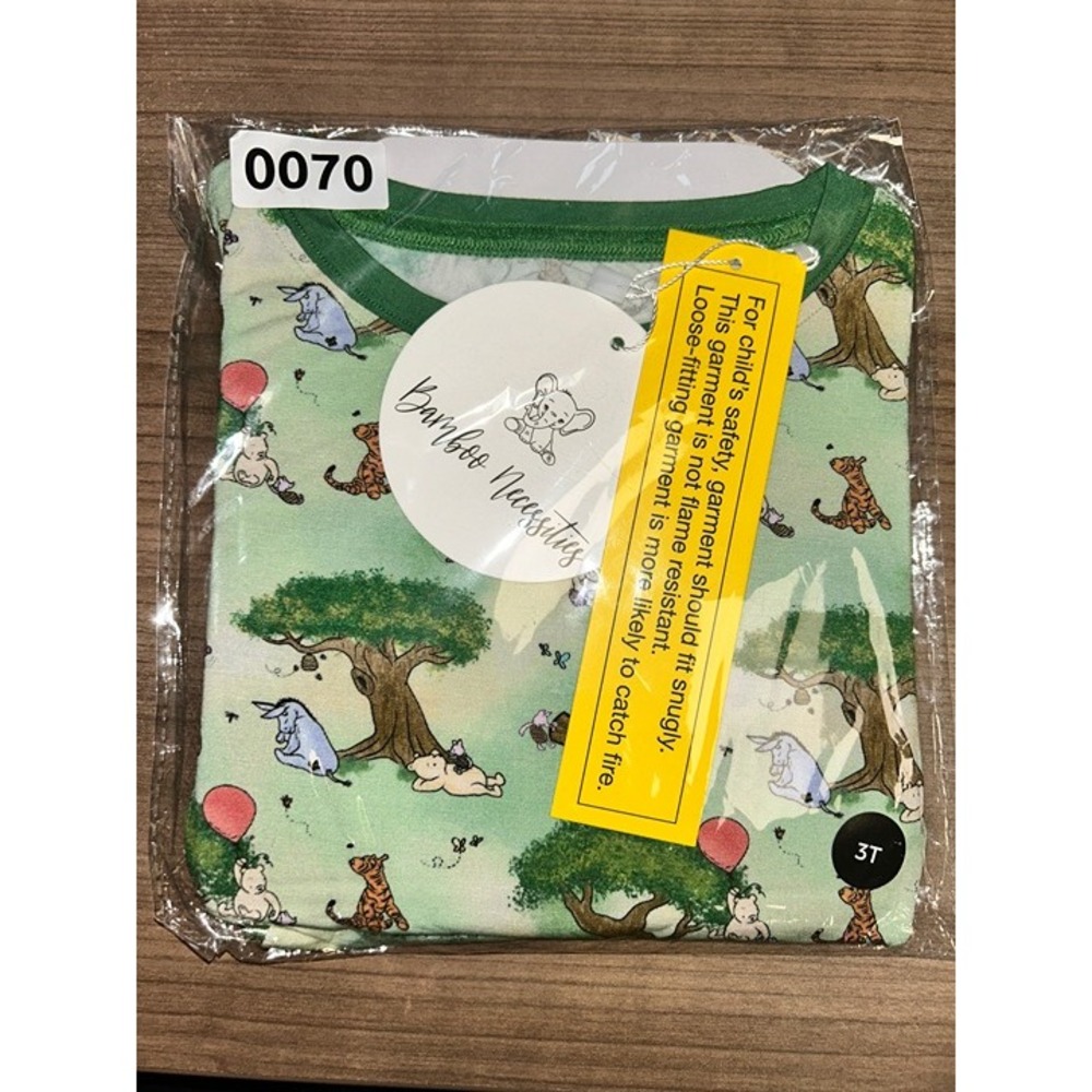 bamboo necessities Winnie the Pooh 2pc long sleeve set 3T NIB